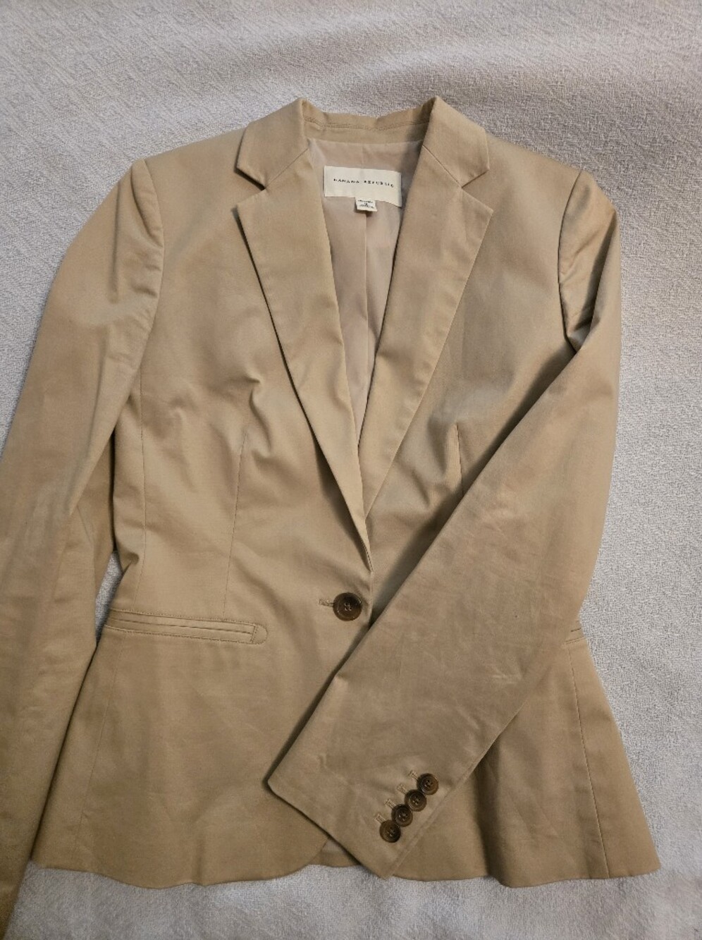 Banana Republic Women's Beige Single-Button Blazer